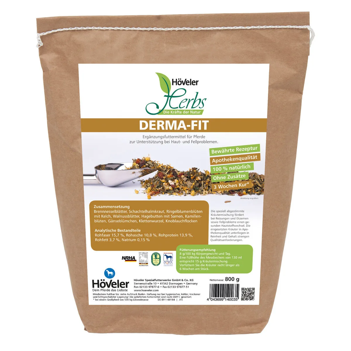 Herbs DERMA-FIT 800g Beutel - Höveler - FashionsVida