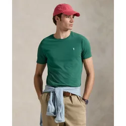Camiseta de hombre de algodón con logo bordado