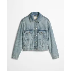 Chaqueta de mujer vaquera relajada de puro algodón orgánico