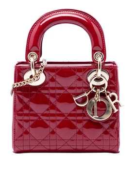 Mini Patent Cannage Lady Dior - Dior - FashionsVida