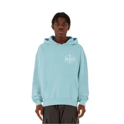 Felpa Con Cappuccio Iron Cross Oversized Ocean Blue XL