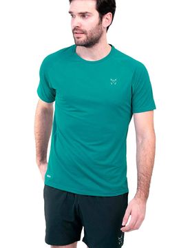 Tisma camiseta montaña manga corta hombre Verde (XXL)