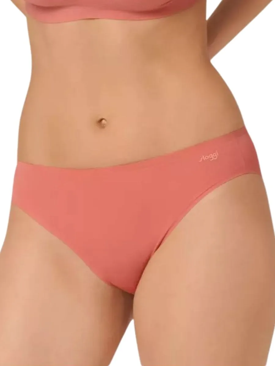 Womens Zero One Tai Briefs - Pink Polyamide - Size X-Small - Sloggi - FashionsVida