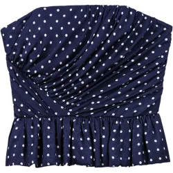 Top de mujer sin mangas estampado de lunares