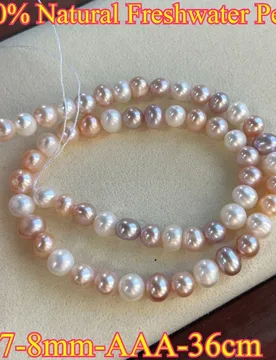 Mm4A Dazzling Natural Freshwater Pearl Round Mixed Dazzling Color Spacer Bead Jewelry MakeDIY Necklace Bracelet Women Wedding - Aliexpress - FashionsVida