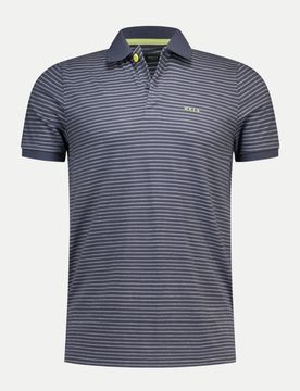 Poloshirt Gestreift Blau L