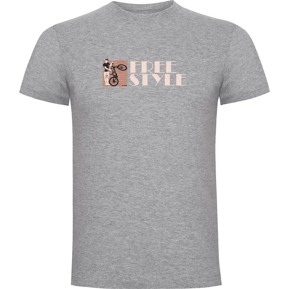 Maglietta A Maniche Corte Freestyle Heather Grey - Kruskis - FashionsVida