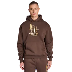 Oswego Uomo - Felpe con cappuccio Marrone - Taglia XXL - Pile di cotone XXL