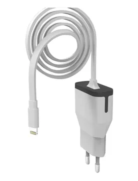 Caricabatterie Travel Apple Lightning Mfi 1m 2.a White
