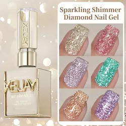 Set de 6 colores de esmalte de uñas brillante de 15ml, gel de uñas UV LED que se retira con remojo, semi-permanente, gel de uñas de calidad de sal?