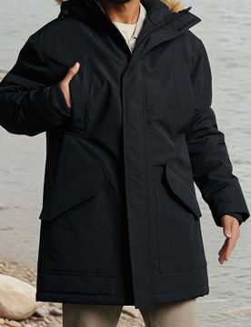 Cappotto con cappuccio - nero