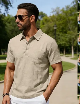 Summer New Men's Business Print Short Sleeved POLO Shirt Comfortable and Cool Casual Fashion T-shirt - Aliexpress - FashionsVida
