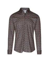 Jerseyhemd Slim Fit marrón L