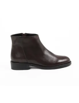 V Womens Ankle Boot C13 Vitello Marrone - Brown Leather - Size Uk 5 - Versace 1969 Abbigliamento Sportivo Srl Milano Italia - FashionsVida