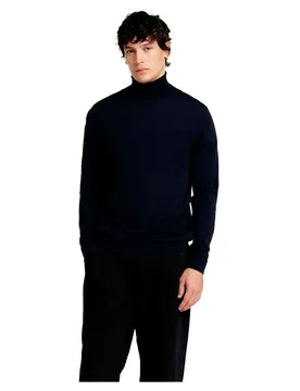 Maglione A Collo Alto Tray Navy Blazer L