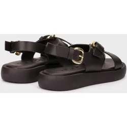 Sandalias de vestir de mujer de piel