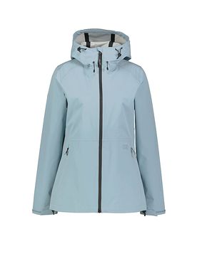 Chaqueta de senderismo para mujer Amarante 3L con capucha azul claro 42