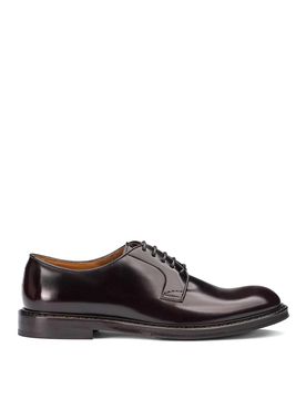 Doucals Derby Borgogna In Pelle Spazzolata