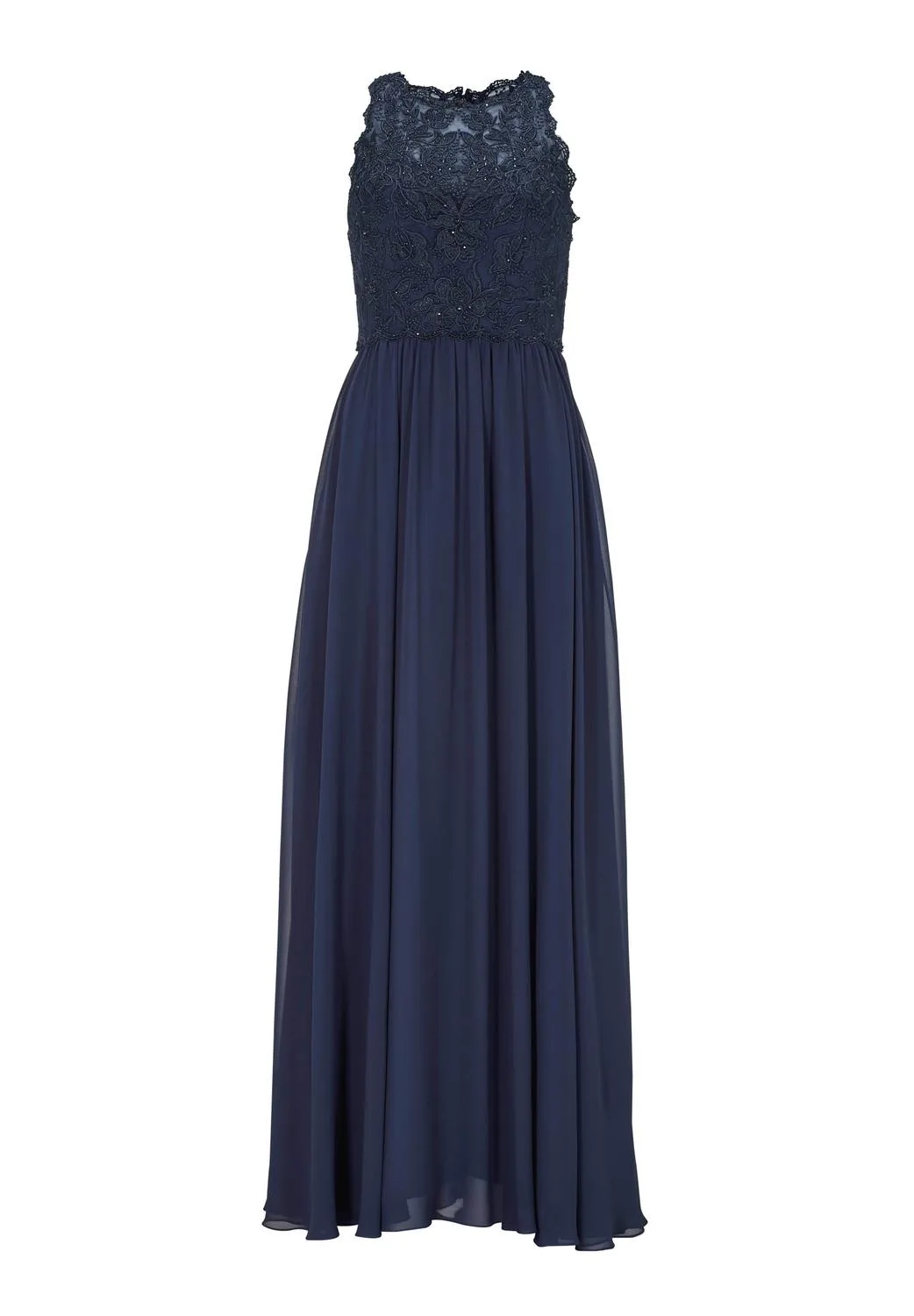 High-closed-Abendkleid mit floraler female - 32 - FashionsVida
