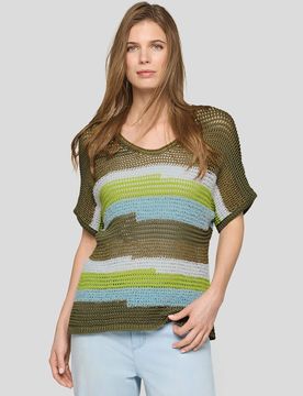 Strick-Shirt Dschungel - Thymian - female - Size: 48