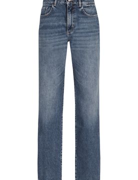 Icon Straight-Leg Logo Back Jeans