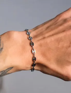 Stainless Steel Bean Chain Bracelet for Men Steel Gold Color Light Luxury Bracelet Anklet Jewelry Accessories - Aliexpress - FashionsVida