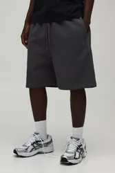 Herren Essentiell Weite Passform Mittellange Shorts Grey Größe Small