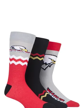 Pair Eagles Novelty Cotton Socks Men's 7-11 Mens - - Multi Coloured - Size: 7-11 Mens - Wild Feet - FashionsVida