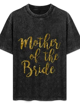 Mother of the Bride | Gold Foil | Wedding T-Shirt Outdoor Working T-Shirt - Aliexpress - FashionsVida