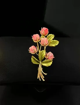 Pink Rose Bouquet Brooch for Women Elegant Lapel Pin Vintage Flower Suit Coat Cardigan Luxury Gift Fine Fashion Accessory 5721 - Aliexpress - FashionsVida