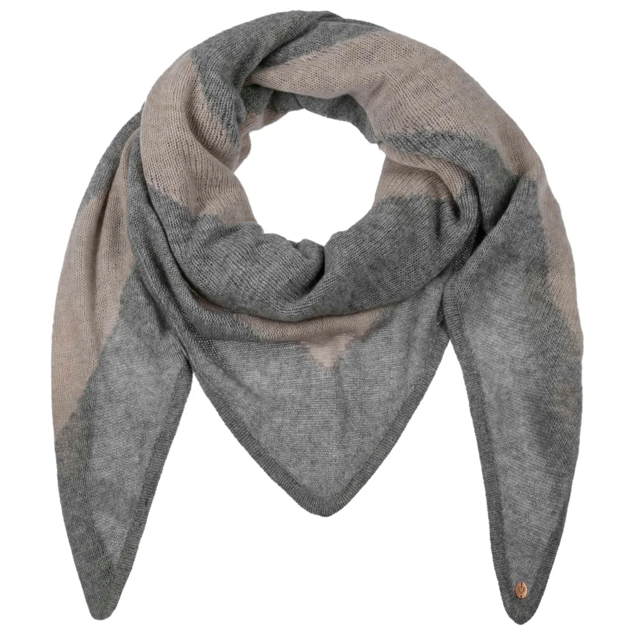 Twotone Triangular Scarf with Cashmere by - grey - Damen - Size: One Size - Fraas - FashionsVida