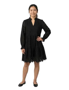 Robe Courte à Manches Longues Holi S Black M