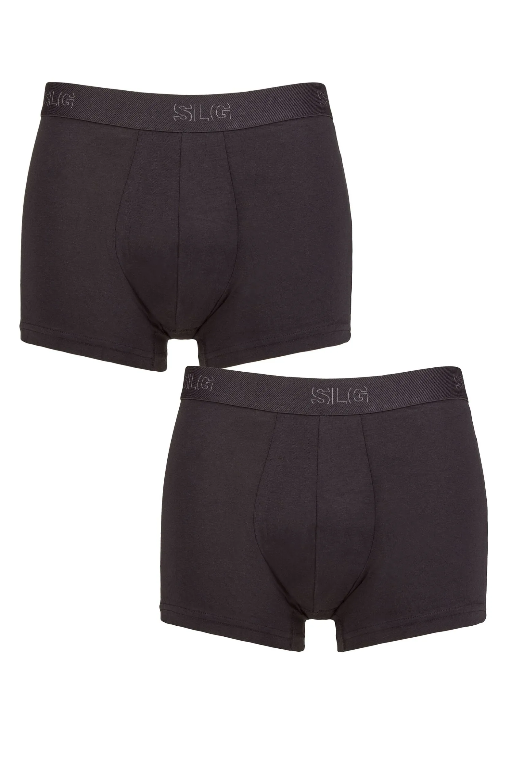 Mens 2 Pack SLG Baselayer Trunks Charcoal XL - Grey - Size: Extra Large - Sloggi - FashionsVida