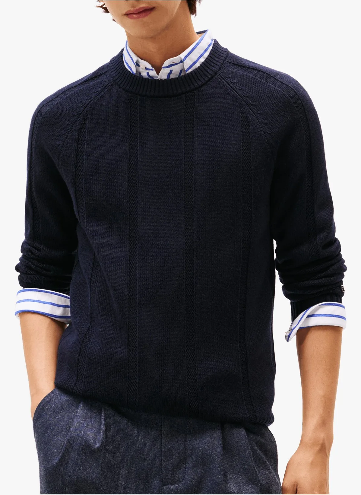 Pull col rond en laine - Tommy hilfiger - FashionsVida