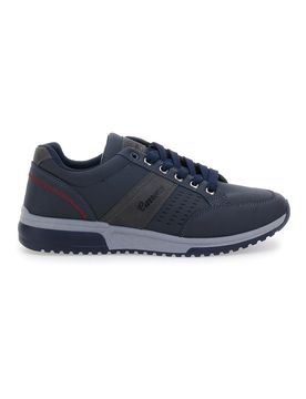 Sneakers blu con tomaia liscia 45901 43