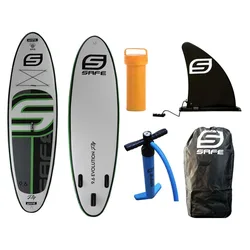 Ensemble De Paddle Surf Gonflable Aura Evolution Fly 9´6´´ White / Black / Green 289.6 cm unisex