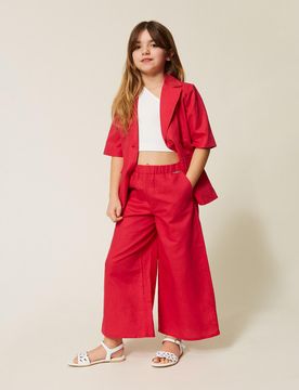 Twinset Pantalon cropped en lin