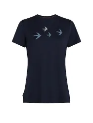 Camiseta funcional de mujer 150 Tech Lite Bird azul oscuro XS