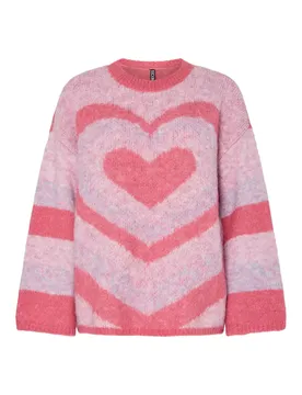 XL PCJESSA LS O-NECK KNIT BC female