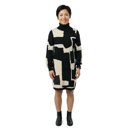 Robe à Manches Longues Ray Black / Sandshell Graphic Blocking XS