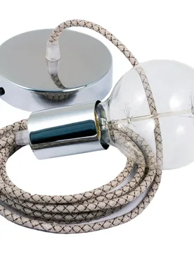 Cables Suspension Luminaire Rd63 Lozenge 1 M Tree Bark / Chrome Plated One Size - Creative - FashionsVida