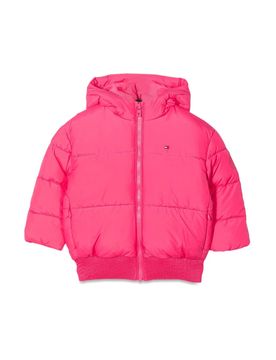 Mini Hood Branded Puffer Jacket for Girls