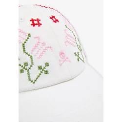 Gorra de mujer ajustable de algodón bordada