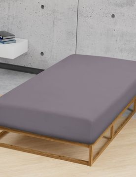 Jersey-Elastic-Spannbetttuch silber/grau, 1x 180x200 cm - 200x220 cm