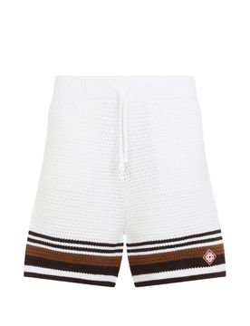 Casual Cotton Striped Bermuda Shorts
