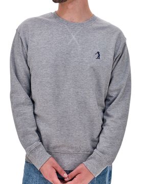 Felpa senza cappuccio Grigio Melange 1354 XXL