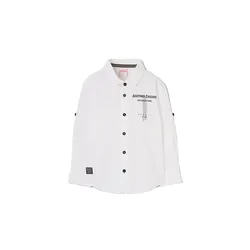 Boboli Camicia A Maniche Lunghe 853006 White 5 Anni