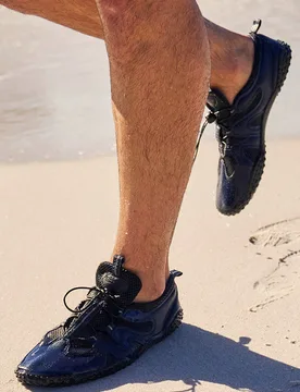 Ocean' Mens Adjustable Water Shoes Slip On Lightweight Flexible Beach Footwear Navy Textile - Size Uk 10 - Mountain Warehouse - FashionsVida