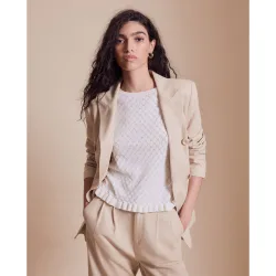 Blazer de mujer cruzada con lino