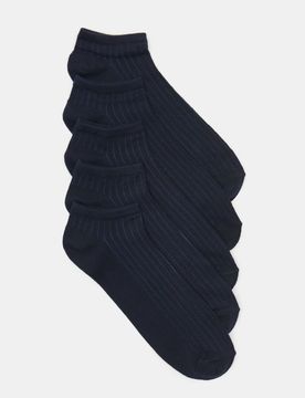 Confezione da 5 paia di calze in misto cotone - blu scuro